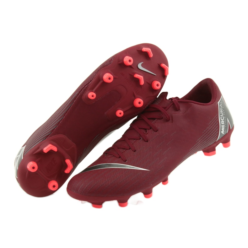 Kopačky Nike Mercurial Vapor 12 Academy FG M AH7375-606 bordó červený 6