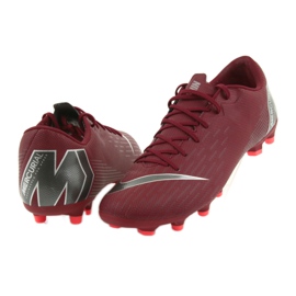 Kopačky Nike Mercurial Vapor 12 Academy FG M AH7375-606 bordó červené 5