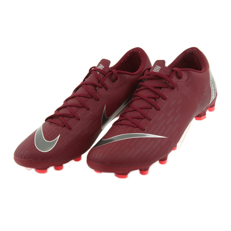 Kopačky Nike Mercurial Vapor 12 Academy FG M AH7375-606 bordó červené 4