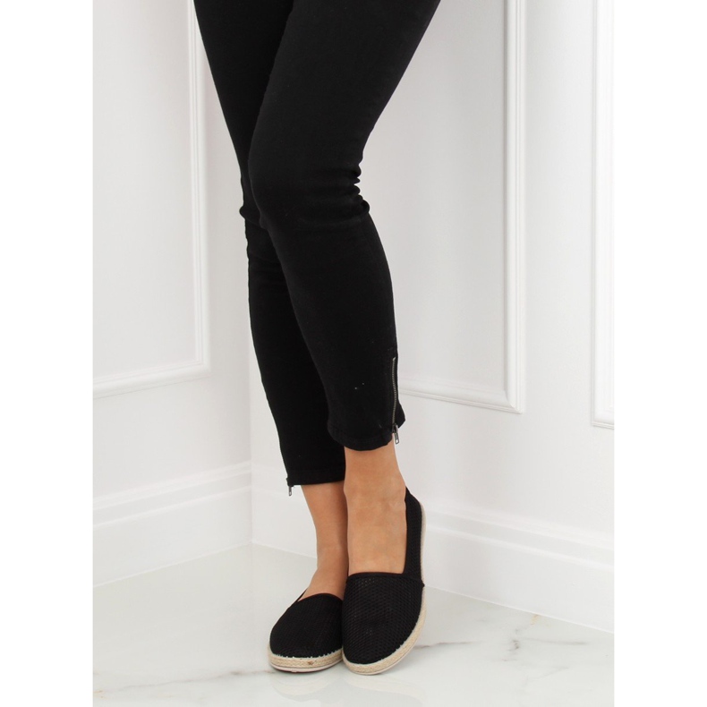 Espadrilky z černé síťoviny JX1029 černé černý 1