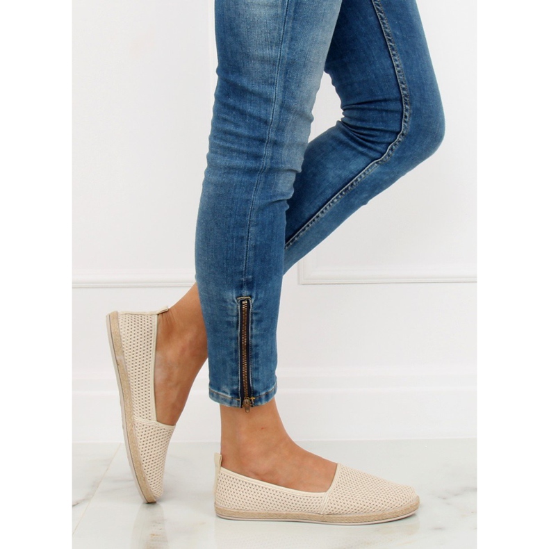 Espadrilles z béžové síťoviny JX1029 Beige béžový 1 Espadrilles z béžové síťoviny JX1029 Beige béžový 1