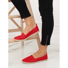 Espadrilky z červené síťoviny JX1029 Red červený 1