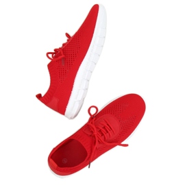 Červená sportovní ponožka K-379 Red červený 1