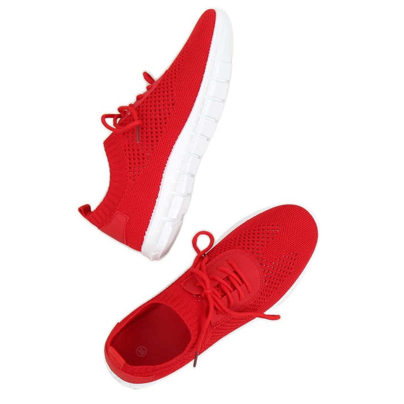 Červená sportovní ponožka K-379 Red červený 1