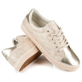 Tenisky s lesklou špičkou hnědý 1