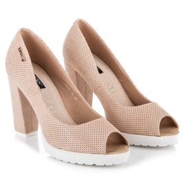 Vices Semišové lodičky s otevřenou špičkou hnědý 1