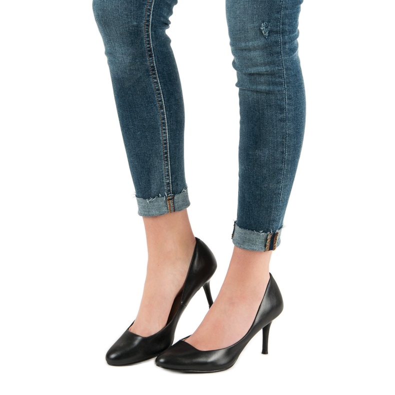 Klasické Lodičky Na Kolíku černá 1