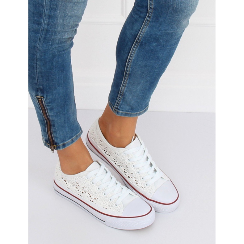 Bílé krajkové tenisky NB282P White bílý 1