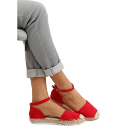 Červené dámské espadrilky JH85 Red červený 1
