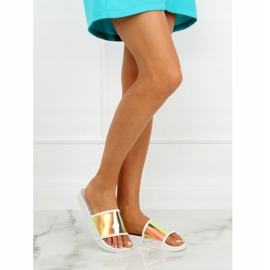 Žabky benzinová barva bílá CK80P bílá bílý vícebarevný 2