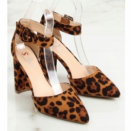 Lodičky na leopardím sloupku SY33P Leopard hnědý 1