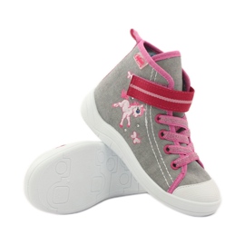 Dětské boty Befado 268X059 růžový šedá 4