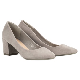 Ideal Shoes Šedá čerpadla na pilíři 2