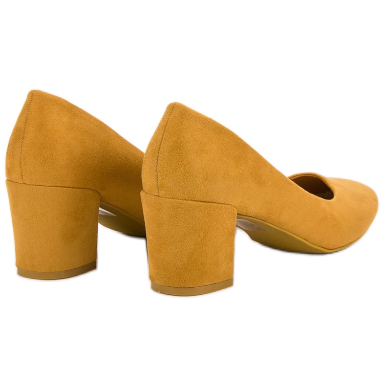 Ideal Shoes Hořčičná čerpadla na baru žluť 1