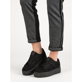 Semišové sportovní boty černý 1