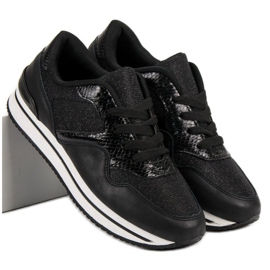 Černé sportovní boty černá 6