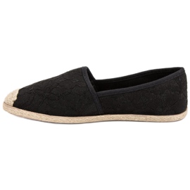 Espadrilky z černé krajky černá 2