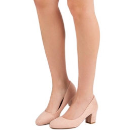 Seastar Semišové Lodičky Na Sloupu růžový 1 Seastar Semišové Lodičky Na Sloupu růžový 1