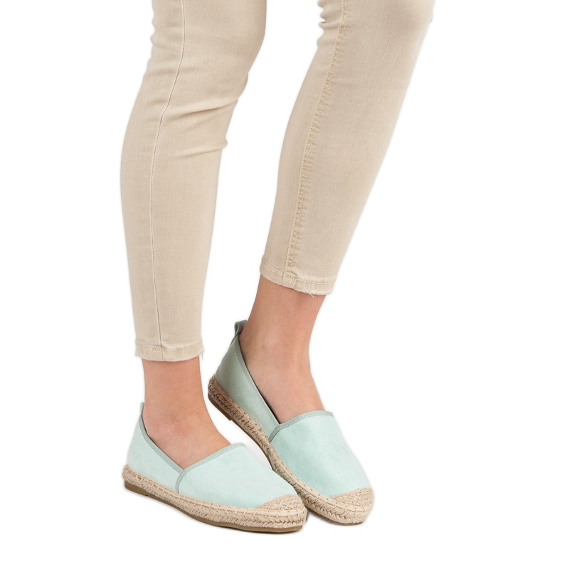 Bestelle Semišové espadrilky zelený 1