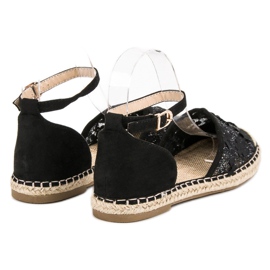 Nio Nio Krajkové espadrilky černá 5