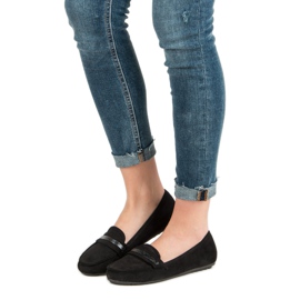 Příležitostné semišové mokasíny černý 1