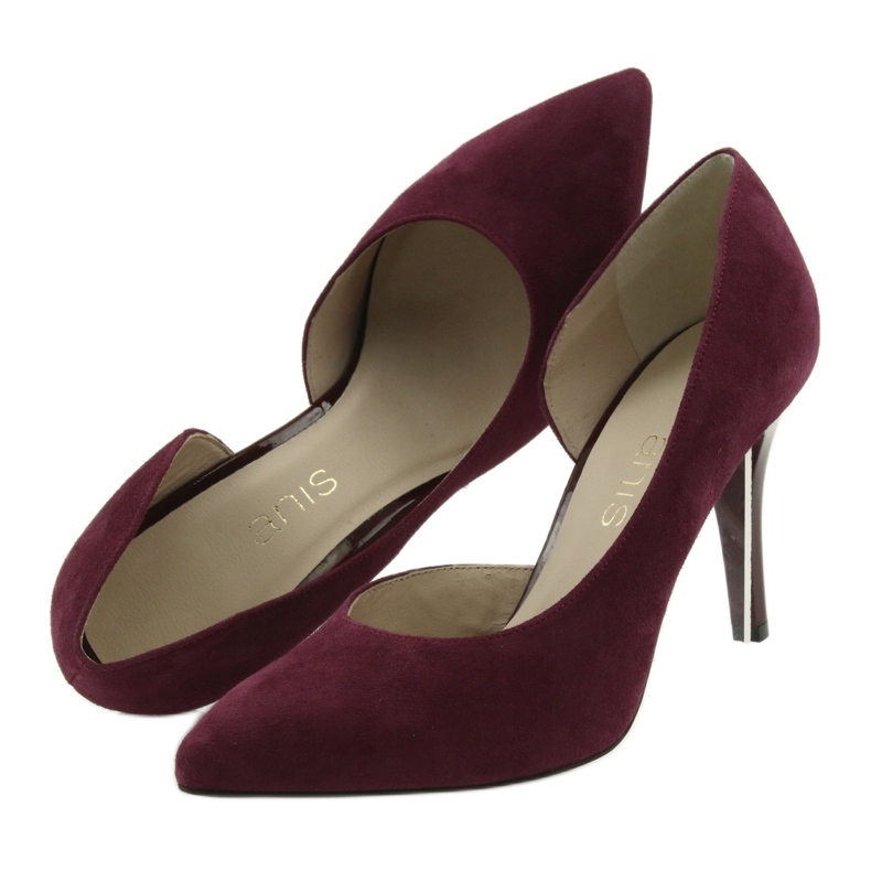 Lodičky dámské semišové boty Anis cherry červené vícebarevný 5