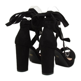 Černé sandály na platformě NC805 Black černá 2