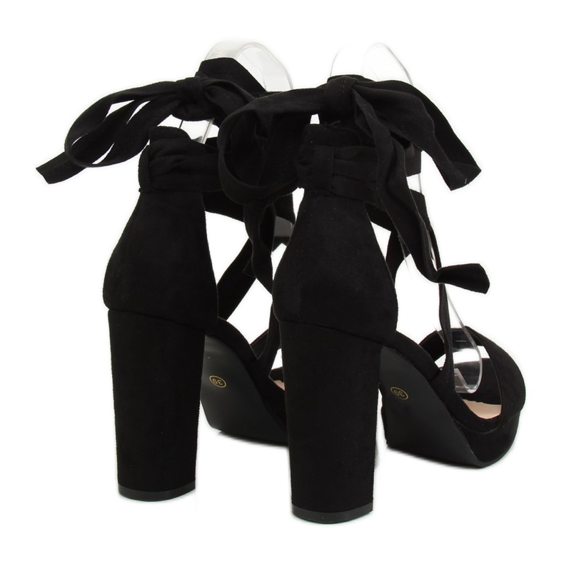 Černé sandály na platformě NC805 Black černá 2