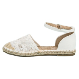 Nio Nio Krajkové espadrilky bílý 4