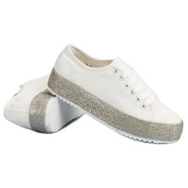 Bílé espadrilky bílý 1