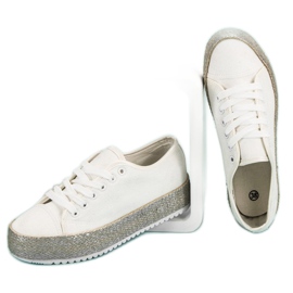 Bílé espadrilky bílý 2