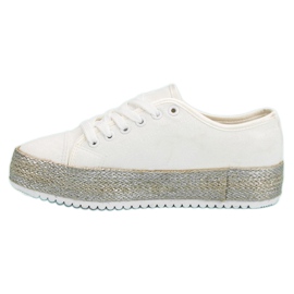 Bílé espadrilky bílý 6