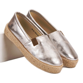 Zlaté espadrilky zlatý 6