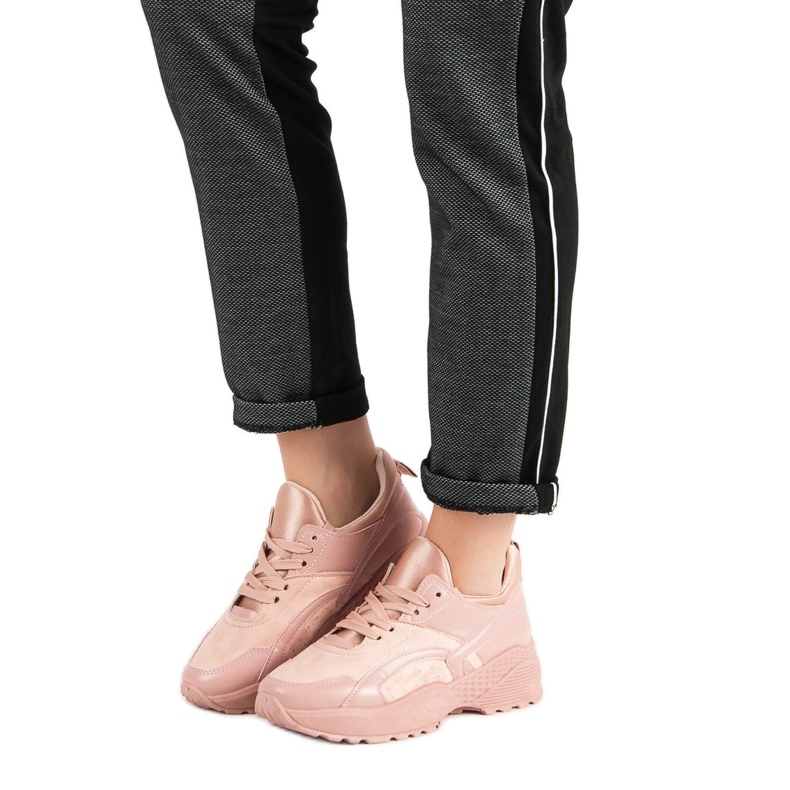 Small Swan Růžové tenisky na platformě růžový 1