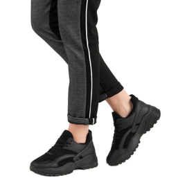 Small Swan Černé tenisky na platformě černý 1