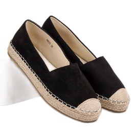Small Swan Semišové espadrilky černá 1