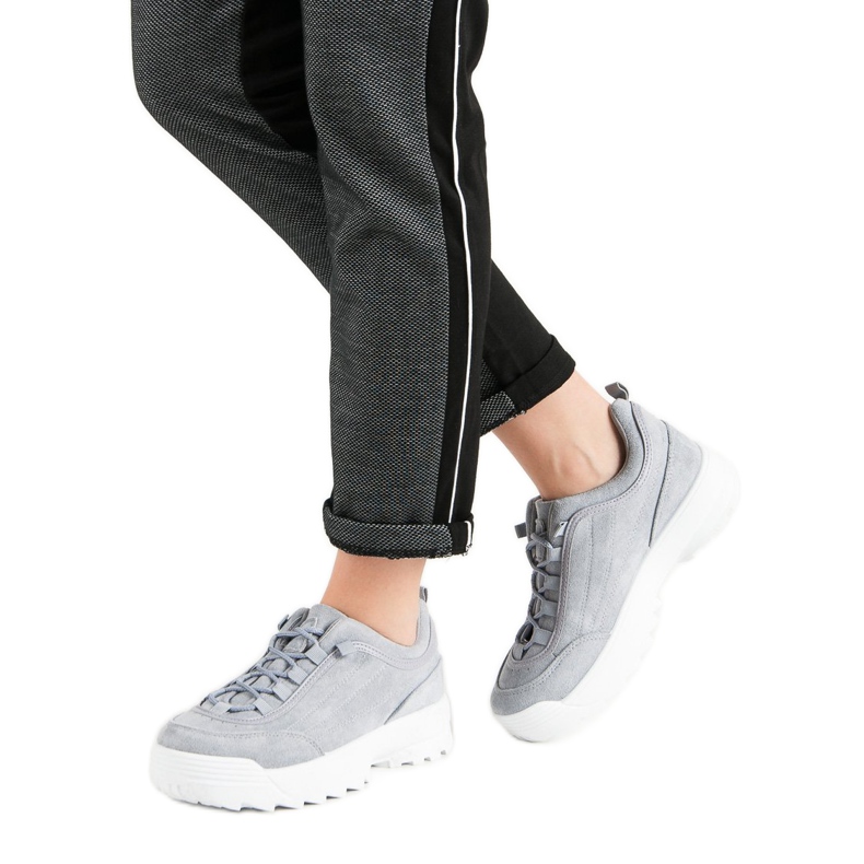 Tenisky Na Platformě šedá 1