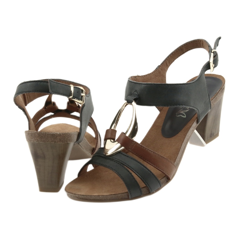 Dámské sandály Caprice zlaté oválné hnědý žlutá námořnická modrá 4