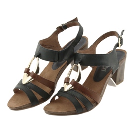 Dámské sandály Caprice zlaté oválné hnědý žlutá námořnická modrá 3