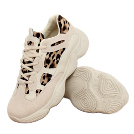 Béžová sportovní obuv M-020 Leopard béžový 1