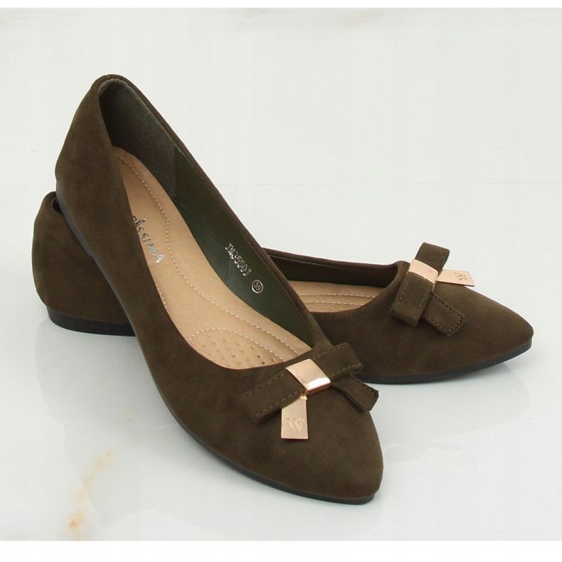 Zelené dámské balerínky JM3550J Verde zelený 1