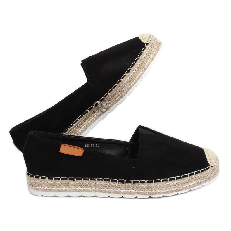 Černé espadrilky RC-61 Black semiš černý 2