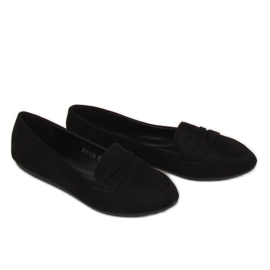 Černé balerínové mokasíny JM6655Q Negro černý 1