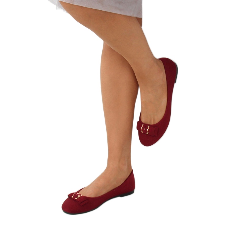 Dámské burgundské balerínky JM3553J Burdeo červené 1