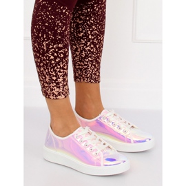 Růžové benzínové tenisky FZ09 růžový 1