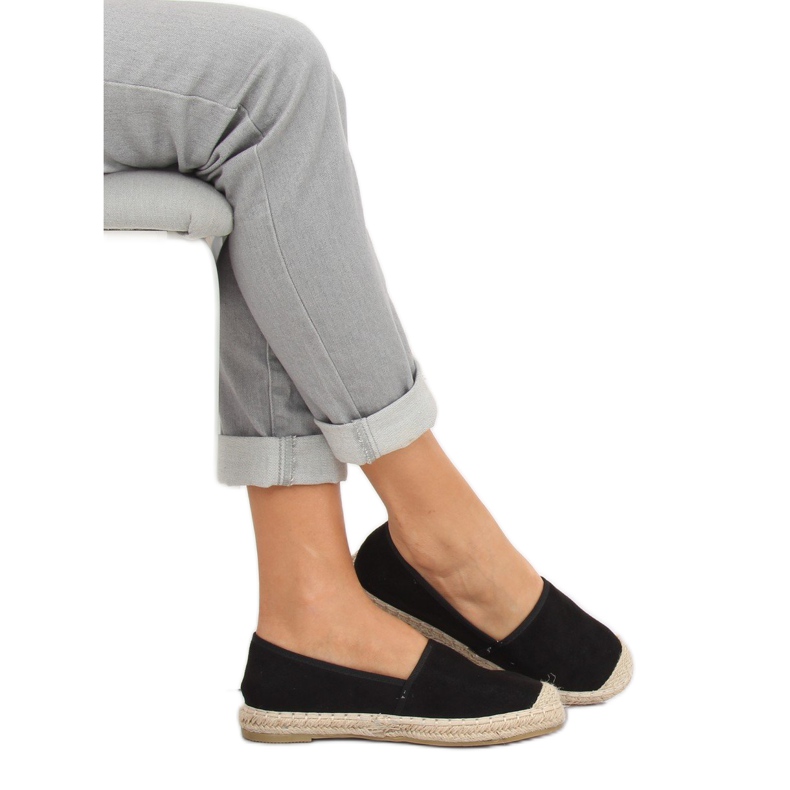 AF40 Černé černé semišové espadrilky černý 1
