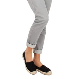 AF40 Černé černé semišové espadrilky černý 2