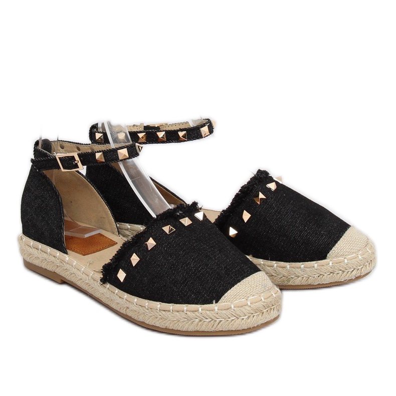 Černé riflové espadrilky CH-1K211 Black černý 2
