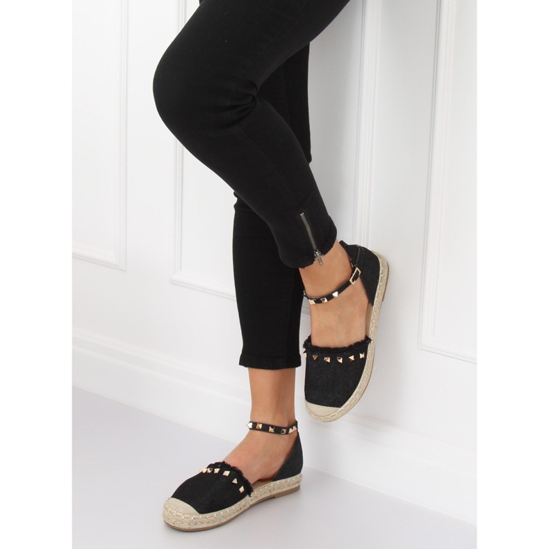 Černé riflové espadrilky CH-1K211 Black černý 1