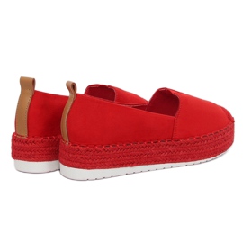 Espadrilky na vysoké podrážce BL247 Red červený 2